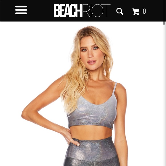 Beach Riot Georgia Top Hologram Stardust NWT Size S - Picture 7 of 12